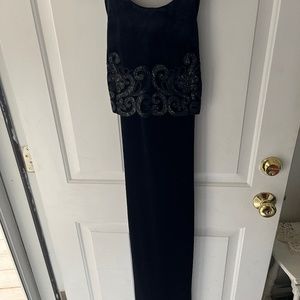 Strapless evening gown